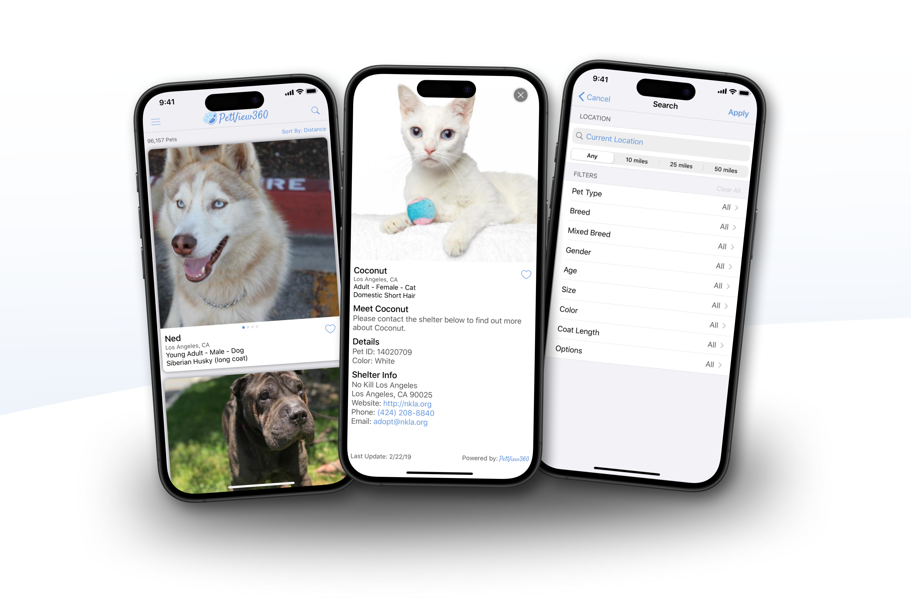 Preview of the PetView360 mobile app